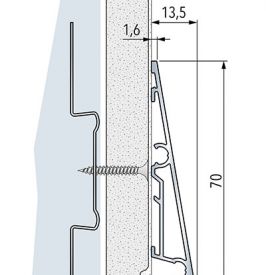 5. Aluminium profiles DELTA (WHITE/BLACK, H=70 mm)